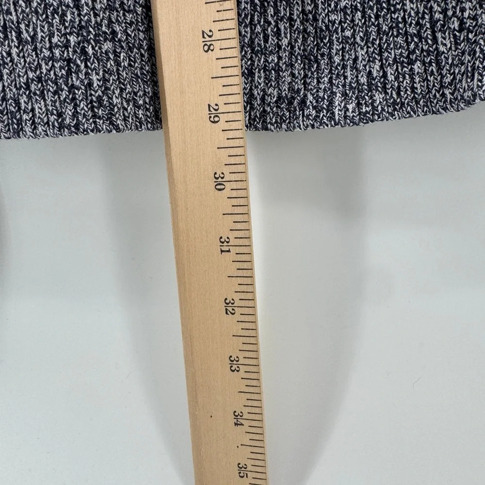 Banana Republic Tall Mens Gray Marled Knit Henley Hoodie Sweater Size L Beach‎